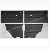 Quality Black stitched black vinyl door cards for classic Mini