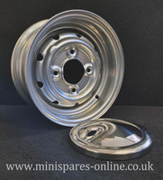 4.5x10 Silver Cooper S Reverse Rim Replica Wheel or Package including Hub Caps 