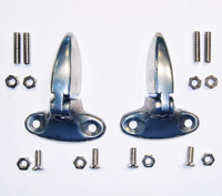 Plain (unpainted) Boot Hinges, Pair With Fixings For Classic Mini