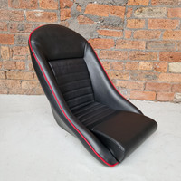 Cobra Retro Classic Black Piped Red Vinyl Seats