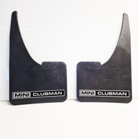 Classic Mini Mud Flaps - Mini Clubman Logo Pair