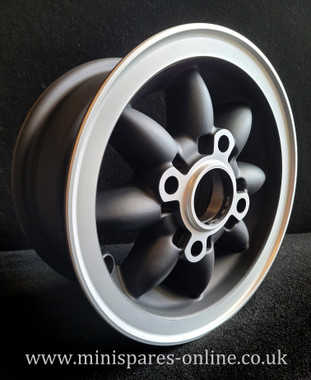 .4.75x10 Rose Petal Matt Black Alloy Wheel or Package for Classic Mini ...