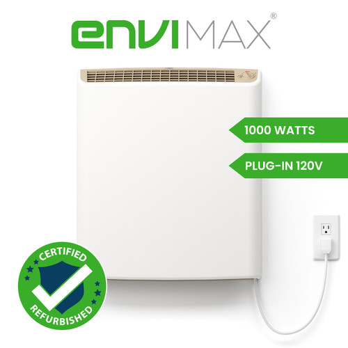 Factory Renewed (Refurbished) EnviMAX 120v Plug-in Electric Panel Wall Heater - 1000 Watts (FR-EM1012P) eheat