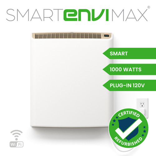 Factory Renewed (Refurbished) Smart EnviMAX 120v Plug-in Electric Panel Wall Heater - 1000 Watts (FR-SM1012P) eheat