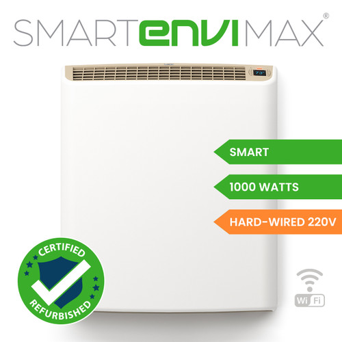 Factory Renewed (Refurbished) Smart EnviMAX 220v Hardwired Electric Panel Wall Heater - 1000 Watts (FR-SM1022D) eheat