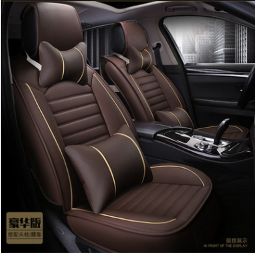 Color: Brown, style: Luxury - New disposable leather car seat cushion Four seasons pad Summer cushi