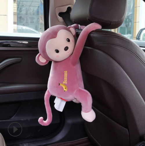Model: Pink - Pipi monkey hanging tissue box