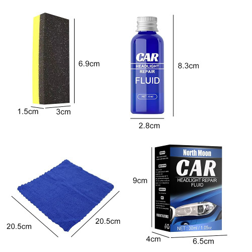 Resin Headlight Repairing Agent Set Anti-scratch Plating Polishing ishment Fluid blue