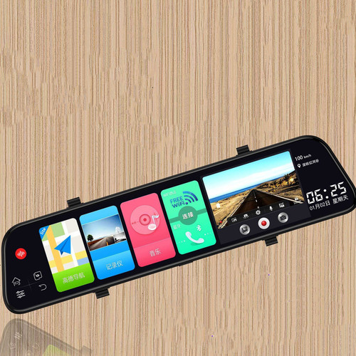 Style: Memory 4G International, Power supply: Car plug - 12-inch Rearview Mirror Tachograph