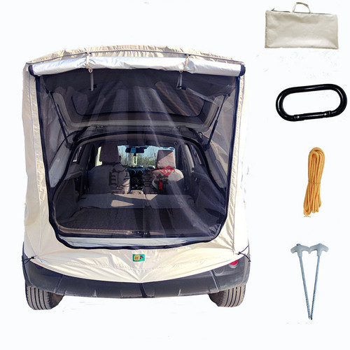 Color: Beige, style: Package A-M, capacity:  - Car Trunk Extension Tent At The Rear Of The Car