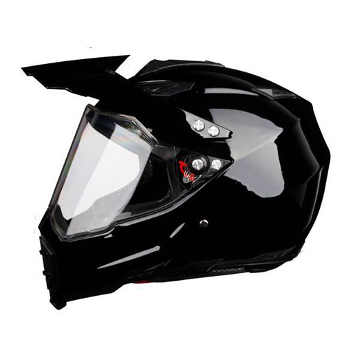 Color: Light black open, Size: L - Handsome full-cover motorcycle off-road helmet