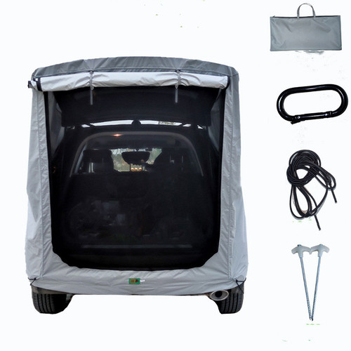 Color: silver gray, style: Package A-L, capacity:  - Car Trunk Extension Tent At The Rear Of The Car
