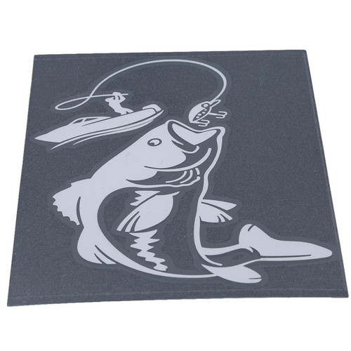 Color: White - Outdoor Sports Car Stickers Boat Fishing Car Stickers Go Fishing Fishing Fishing Sti