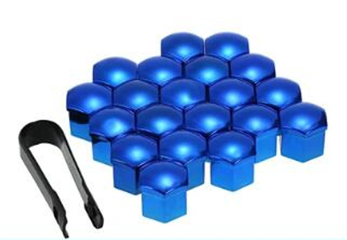 Size: 17mm, Color: Deep Blue - car tire screw cap wheel decorative plastic shell