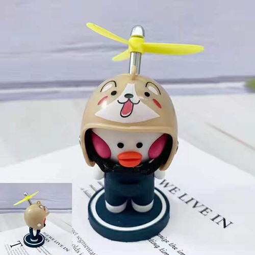 Bamboo Dragonfly Helmet Cartoon Doll Creative Car Decoration