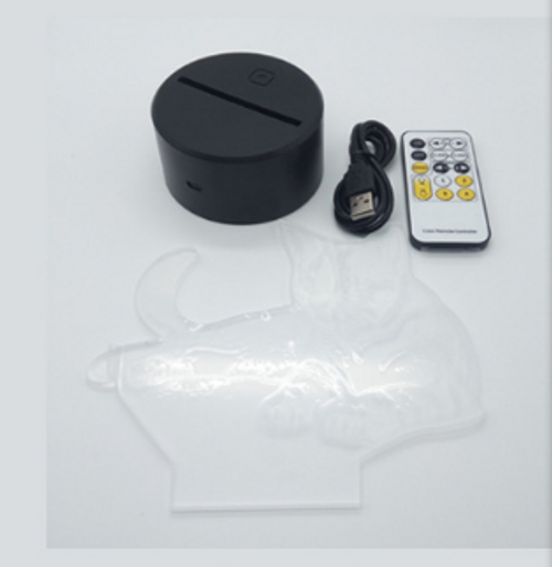 style: Touch switch 1+ remote control - New style motorcycle 3D lamp seven color visual stereoscopi