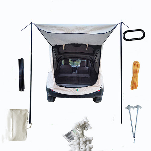 Color: Beige, style: Package two-L, capacity:  - Car Trunk Extension Tent At The Rear Of The Car