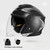 Scooter Motorcycle Half Helmet With Sun Visor Quick Release Buckle Adjustable S K484-FQZAP_NL8PVQOS