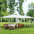 10 x 30 Feet Gazebo Canopy Tent with Connection Stakes and Wind Ropes - Color: White