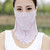 Women's Summer Flower Embroidery Wave Edge Sunscreen Ice Silk Mask Dustproof Mask Polka dot gray_On