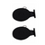 style: Circle 2pcs, Color: Black - 360 Degree Rotation Seat Cushion Mats For Chair Car Office Home 