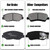 US CHEINAUTO 4Pcs Premium Ceramic Rear Disc Brake Pads Set With Steel Hardware Kits