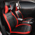 Color: Black with red - Car Seat Cover All Season Leather