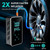 Tire Inflator Portable Air Compressor 16l/Min 150 Psi Air Pump with Touch Screen/Gauge/Light Black
