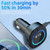 Handsfree Call Car Charger FM Transmitter With Light Dual USB Port Charger Mp3 Audio Music Stereo A