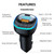 Car Bluetooth Kit Hands-free Mp3 Player Fast Charging Charger Fm Transmitter Black