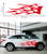 1 Pair Car Truck Totem Flame Graphics Label Side Vinyl Body Sticker Cool Waterproof Auto Sticker red