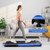 2.25HP 2 in 1 Folding Treadmill with APP Speaker Remote Control-Navy - Color: Navy - Size: 2-2.75 HP
