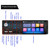 Car Mp5 Player Bluetooth Touch Screen Dual Usb Player Colorful Light Radio with Camera Black 8 Ligh