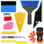 24Pcs Auto Vinyl Wrap Window Tint Tools Felt Squeegee Hard Plastic Scraper Film Cutter Glass Protec