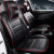 Color: Black with red line - Car Seat Cover All Season Leather
