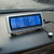 T08 4-in-1 Car Clock Dual Thermometer Calendar Alarm Clock Inside Outside Temperature Monitor Blue
