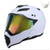 Color: White colorful, Size: M - Handsome full-cover motorcycle off-road helmet