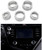 5pcs Center  Console  Knobs  Ac  Air  Conditioning  Button+audio+function+rear  Mirror  Knob  Cover