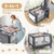 Portable Baby Playard with Changing Table Bassinet and Music Box-Gray - Color: Gray