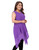 US CLEARLOVE Women's Plus Size Solid V Neck Sleeveless Irregular Hem Loose Shirt Dress Top Purple XL
