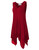 US CLEARLOVE Women's Plus Size Solid V Neck Sleeveless Irregular Hem Loose Shirt Dress Top Purple XL