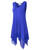 US CLEARLOVE Women's Plus Size Solid V Neck Sleeveless Irregular Hem Loose Shirt Dress Top Purple XL