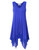 US CLEARLOVE Women's Plus Size Solid V Neck Sleeveless Irregular Hem Loose Shirt Dress Top Purple 4