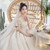 Color: One shoulder trailing, Size: XS - One-Shoulder Main Wedding Dress New Temperament Forest Sup