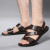 Color: Brown, Shoe Size: 44 - Men's Sandals Wholesale Summer Soft soled Anti slip Beach Shoes Men's