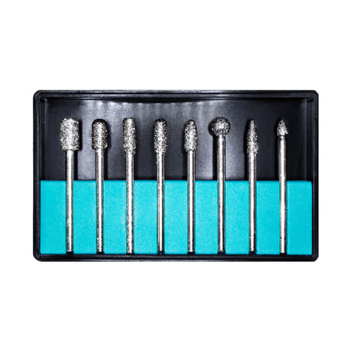 8 Piece Assorted Diamond Bit Set 3/32" Coarse