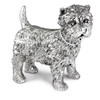 Silver standing Westie