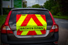 'Be Seen Screen' emergency car breakdown warning sign