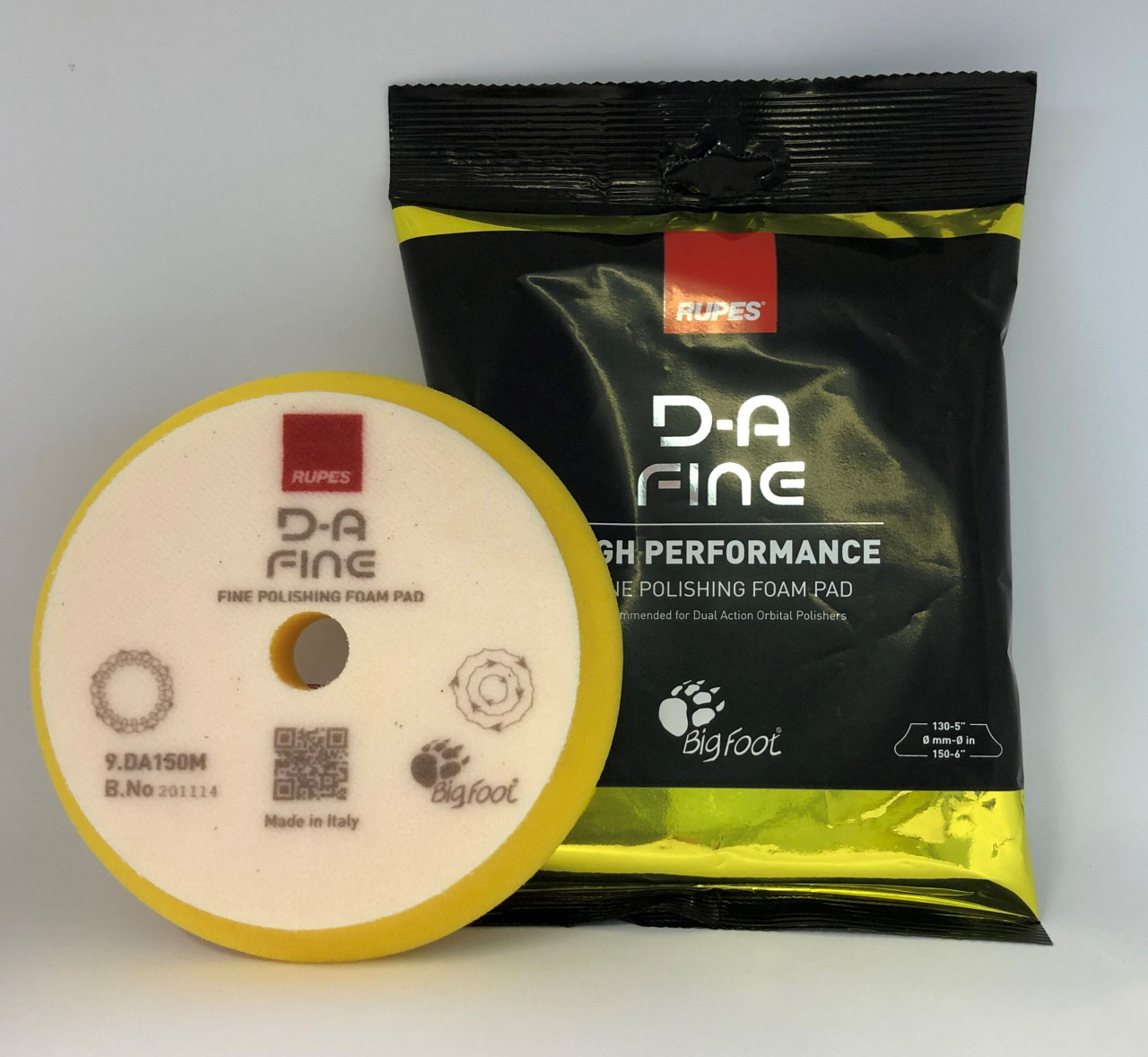 Rupes BigFoot yellow 150mm DA-Fine polishing pad