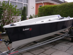 Laser dinghy restored with Boatsheen Clean Cut Compound boat restoration